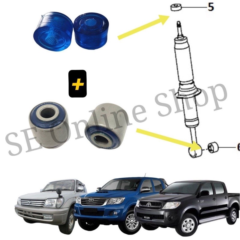 Front Absorber Bush Hilux Vigo Vnt Kun25 Kun26 Front Shock Absorber Bush Absorber Mounting Bush 5550