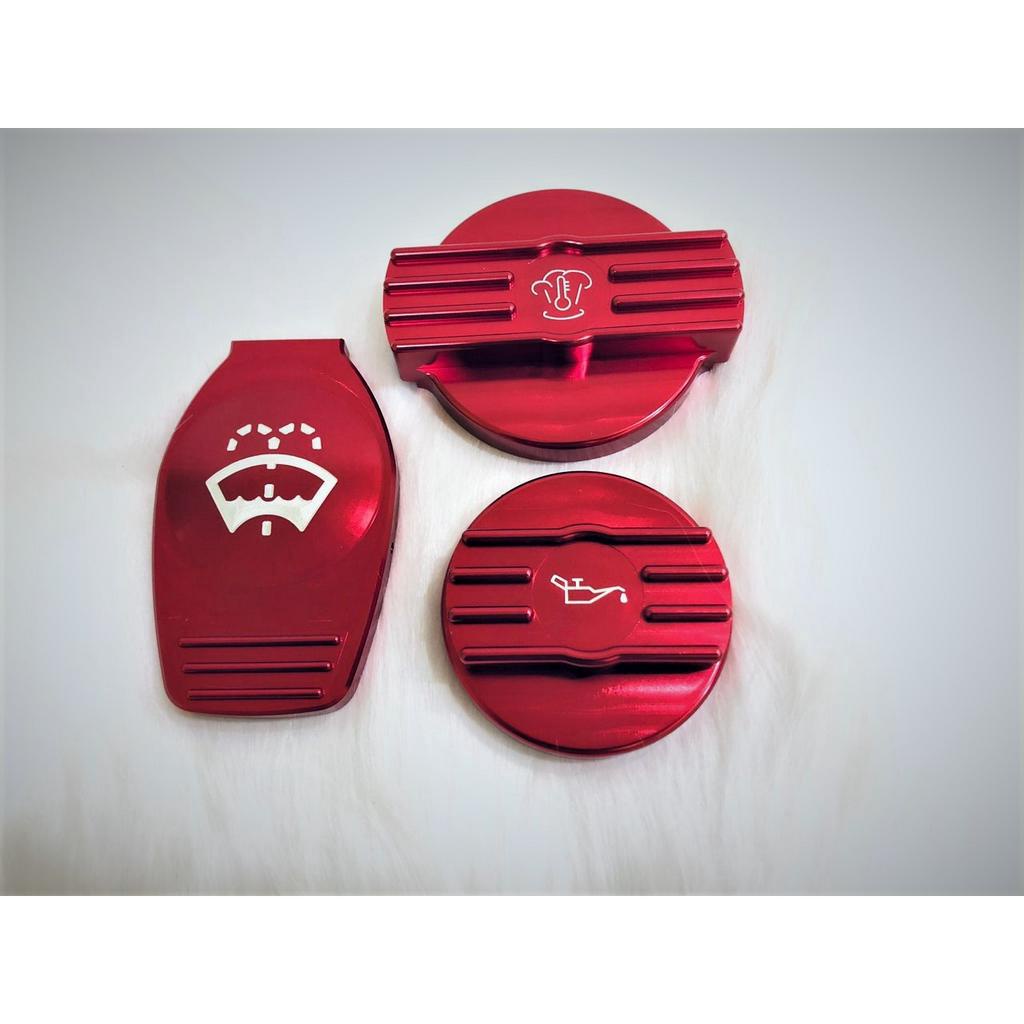 BILLET COOLANT TANK CAP ENGINE OIL CAP & WIPER TANK CAP SET FOR VW