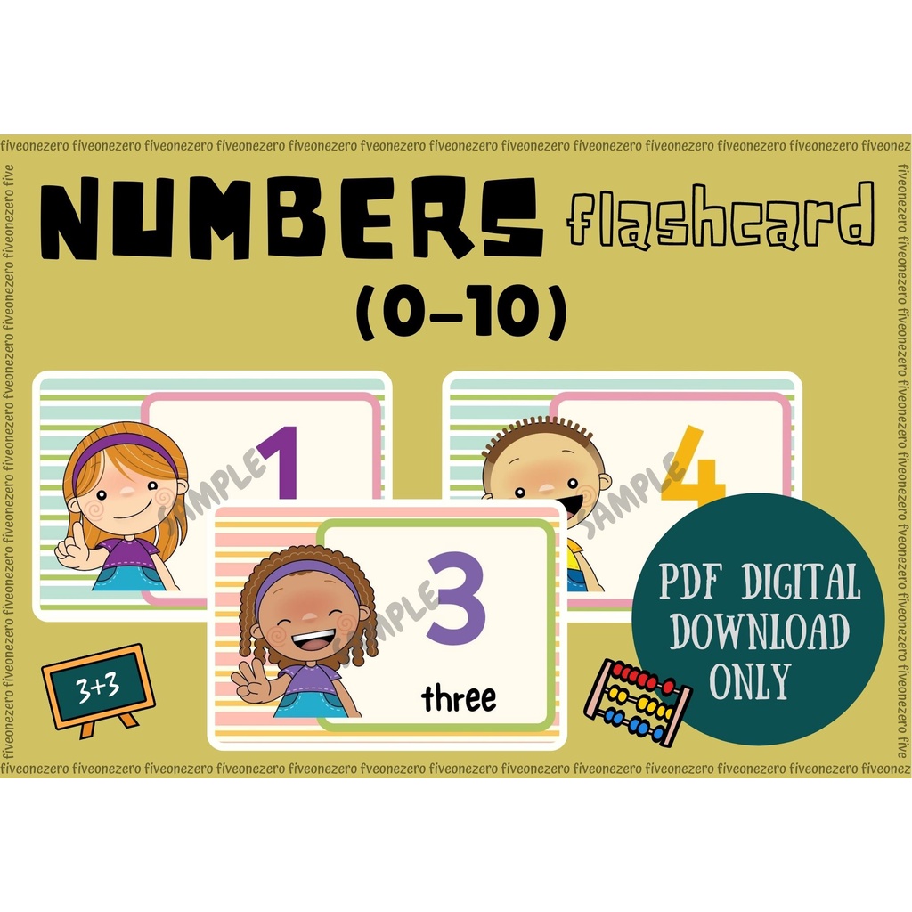 [PDF Softcopy] Kad Imbas Bahasa Melayu Nombor 0-10; Printable numbers ...