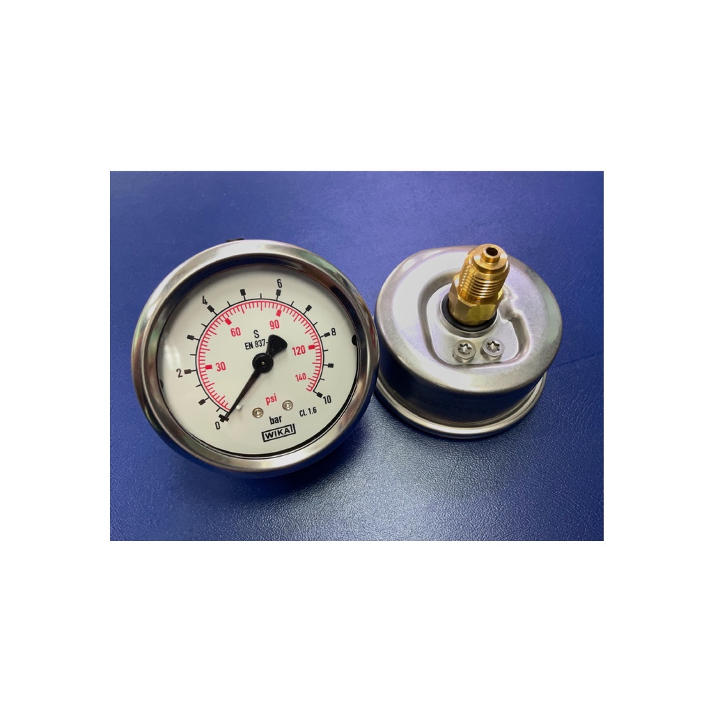 [Wika] Pressure Gauge, 1Bar 400Bar, Diameter 2" 1/2 63mm, 1/4" BSP
