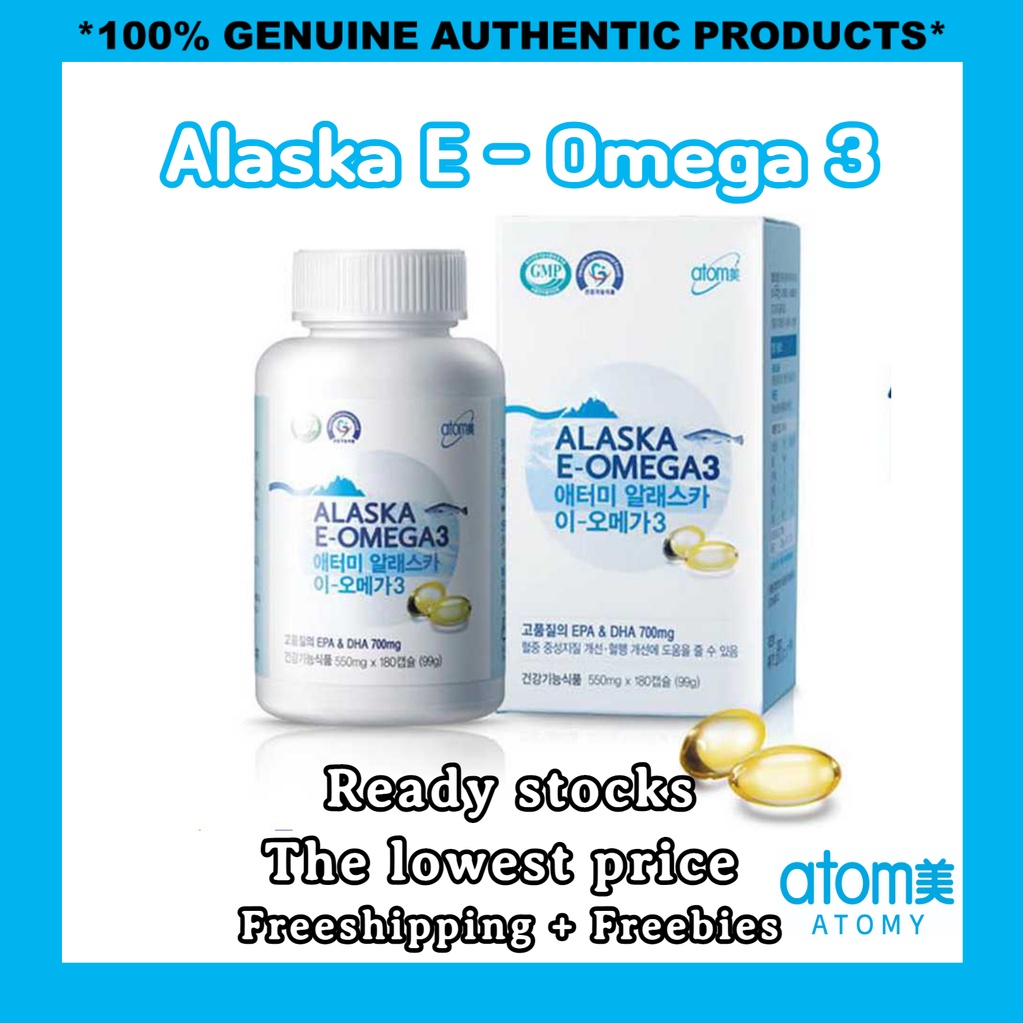 🇰🇷[atomy Atomy] Alaska EOmega 3 550mg x 180capsules Shopee Malaysia