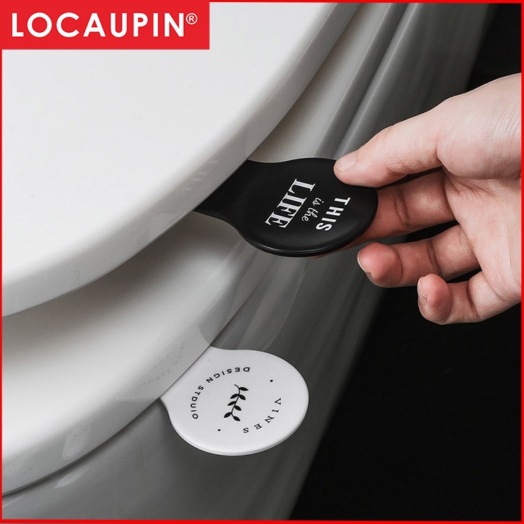 Locaupin Portable Antimicrobial Toilet Seat Lifter/Handle ,BE HEALTHY