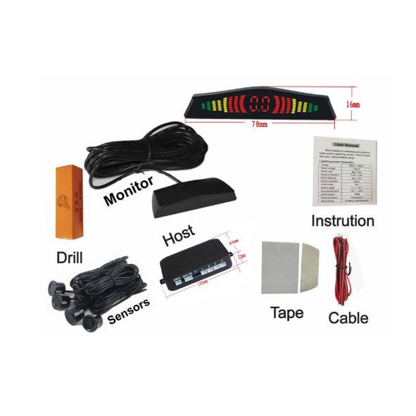2 Eyes 4 Eyes Car Parking Assistant Parking Sensor Monitor Auto Reverse ...