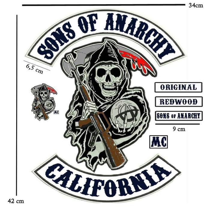 Av46 Sons Of Anarchy Original SOA Samcro logo Computer Embroidery Patch ...