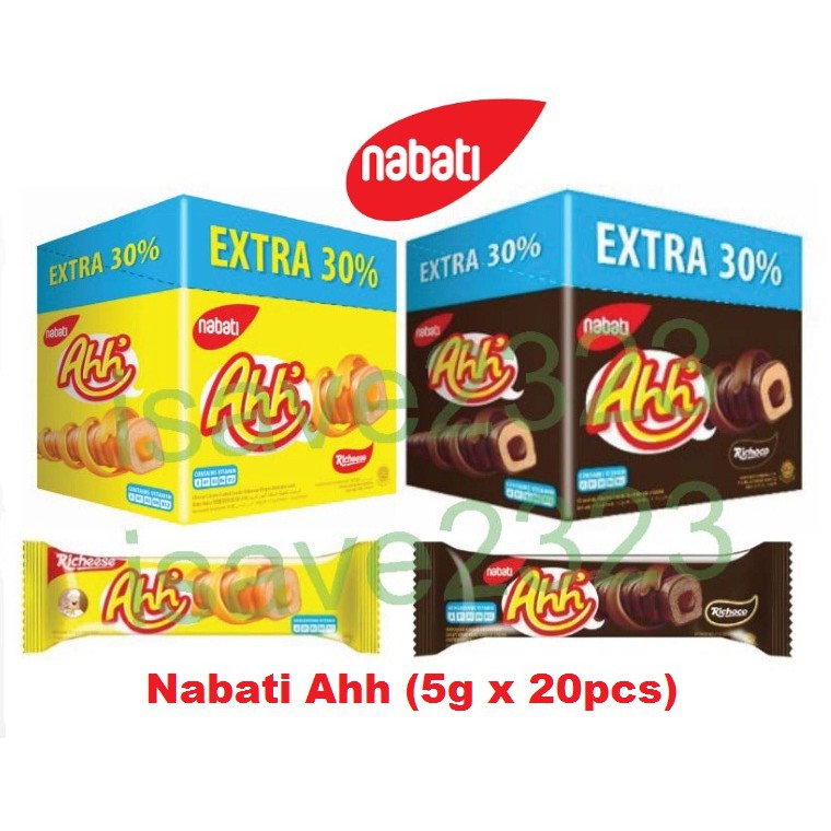 Nabati Richeese Ahh (5g x 20 Pcs) with 30% Extra - Richeese / Richoco ...