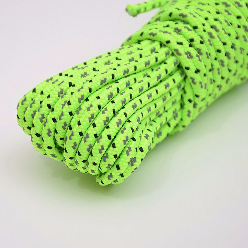 JH 4mm×10m Reflective Guyline Tent Rope Runners Fluorescent Green Guy