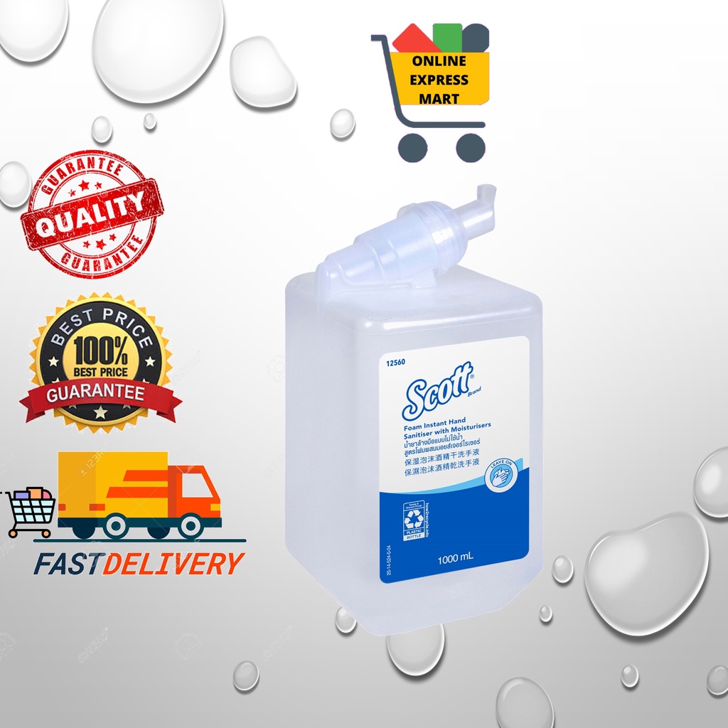 Kleenex® Antibacterial Luxury Foam Instant Hand Sanitiser, One 1000ml