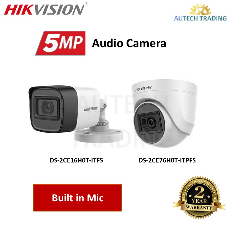 HIKVISION DS2CE76H0TITPFS DS2CE16H0TITPFS 5mp Audio Sound CCTV