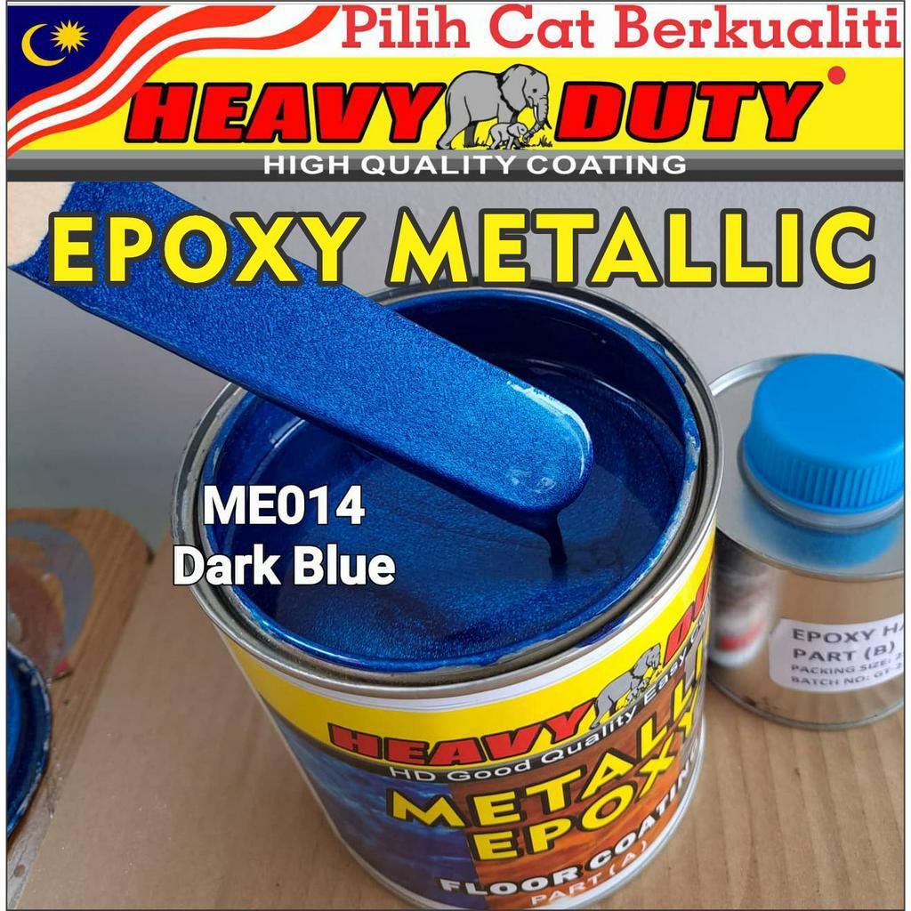 ME014 DARK BLUE ( Metallic Epoxy Paint ) 1L METALLIC EPOXY FLOOR PAINT