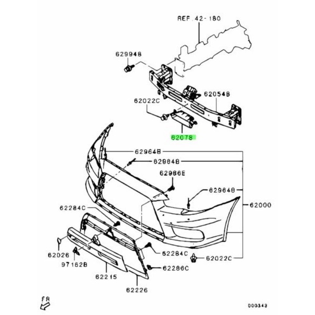 Duct bumper air guider intercooler CTR crash bar - Mitsubishi lancer ...
