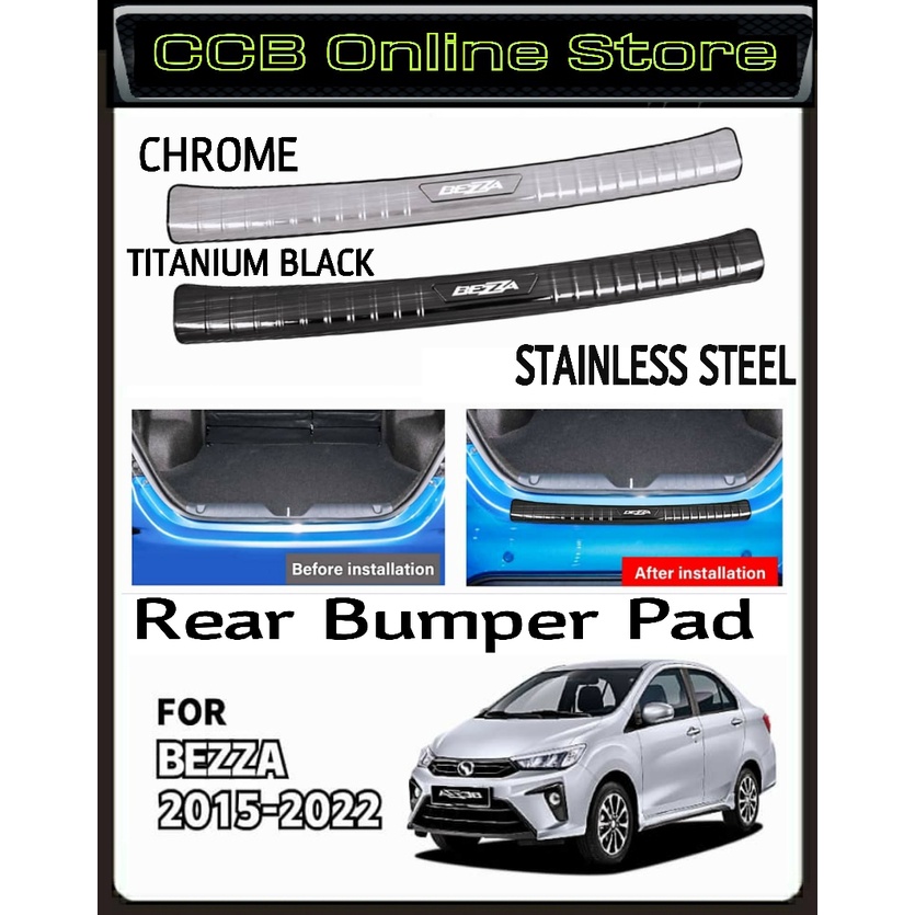 Perodua Bezza 2015 - 2022 Rear Bumper Guard Steel Protector Guard ...