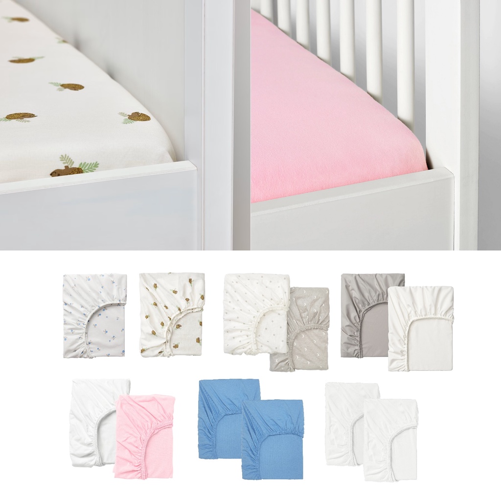 IKEA Cotton Fitted Sheet for Baby Cot 60x120cm Shopee Malaysia