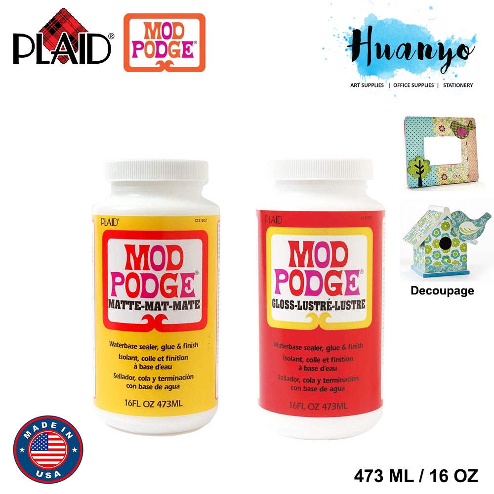 Plaid Mod Podge Non Toxic Waterbase Sealer,Decoupage Glue & Finish