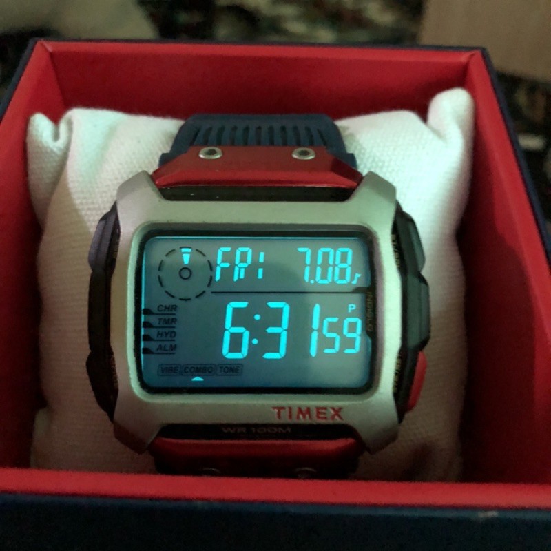 Timex red cheap bull watch