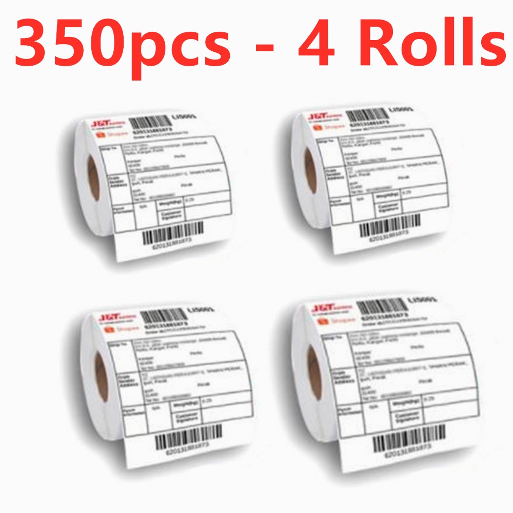 Ready Stock A6 4 Rolls Shopee Waybill Thermal Sticker Paper Shipping Label Consignment Note 0339