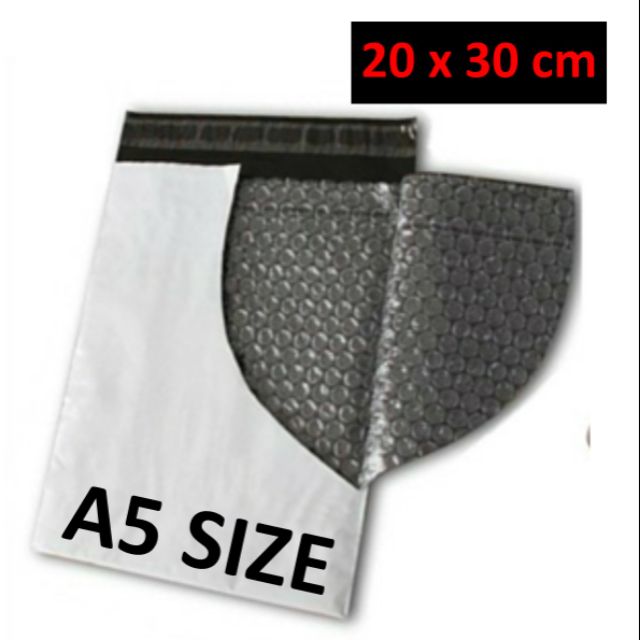 Poslaju Courier Bag / Flyer Bag / Packaging Bag with Pocket and Double Layer Bubble Wrap