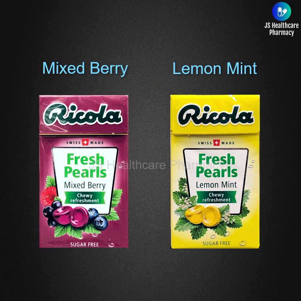 Ricola Fresh Pearls Chewy Refreshment 25g - (Mixed Berry / Lemon Mint ...