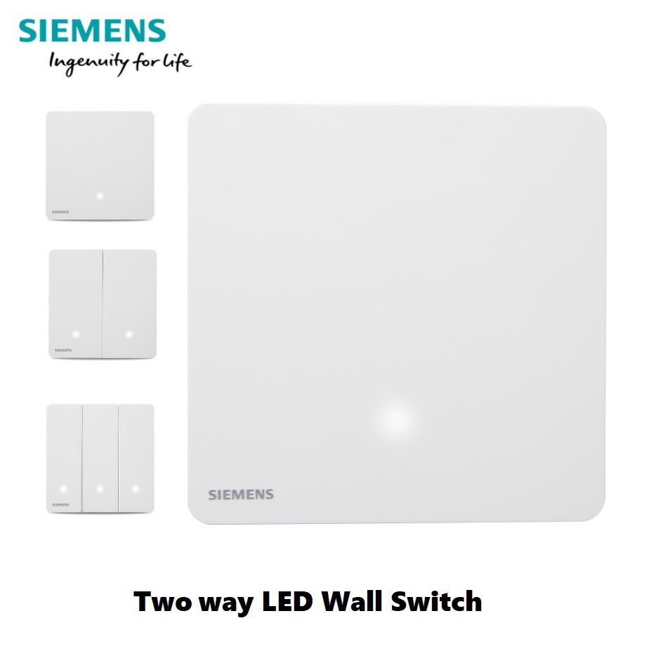 SIEMENS 1/2/3/4 Gang 2 Way LED Light Switch Wall Switch | Shopee Malaysia