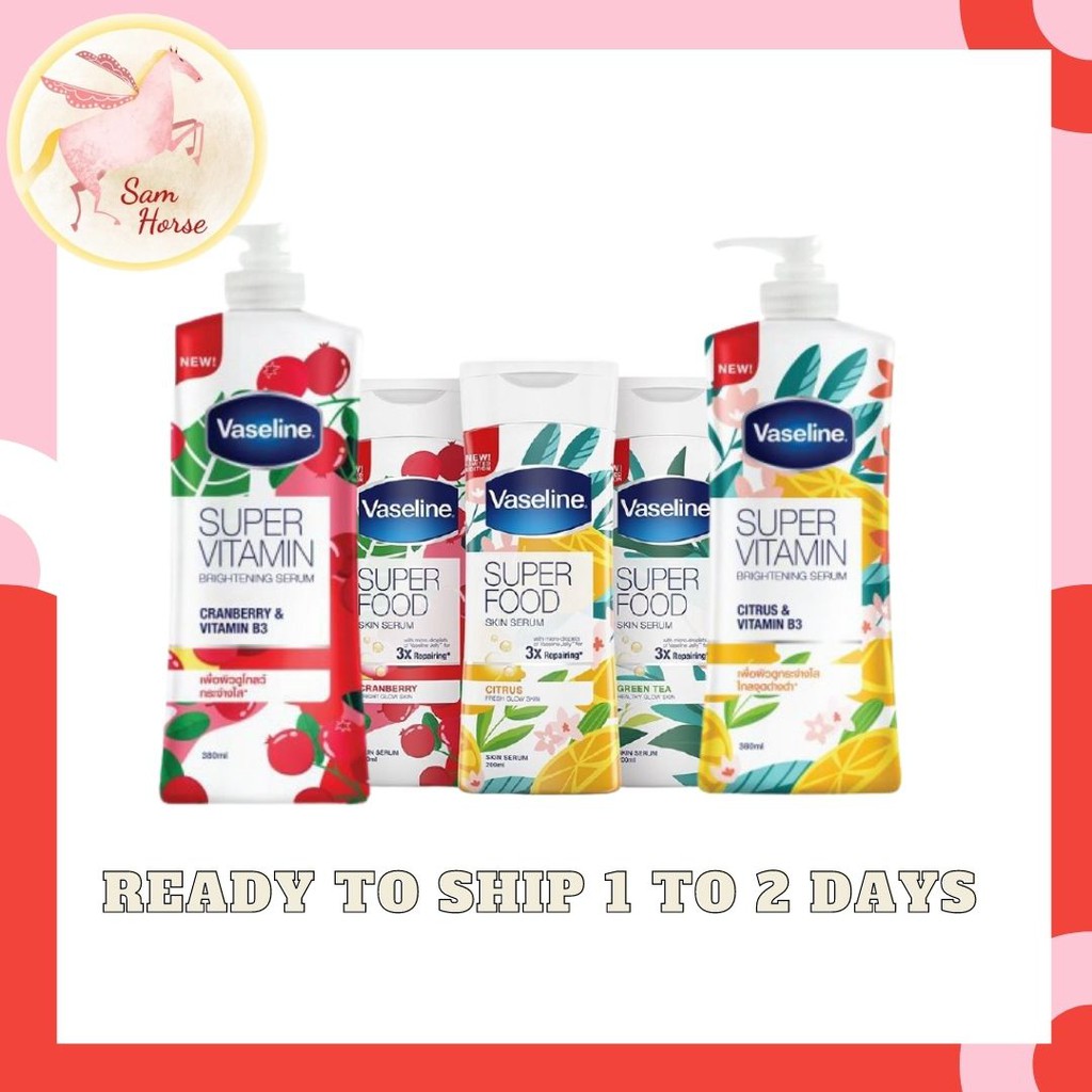 VASELINE Super Vitamin Cranberry & Vitamin B3 Lotion 110ml Shopee