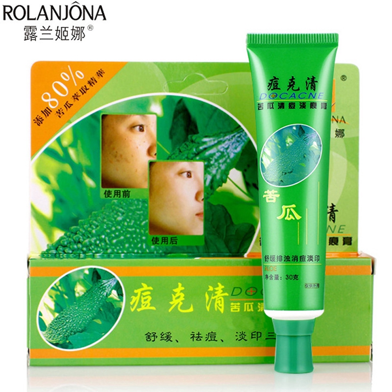 ROLANJONA Acne cream Docacne Aloe vera acne remove cream露兰姬娜痘克清 苦瓜祛痘膏 ...