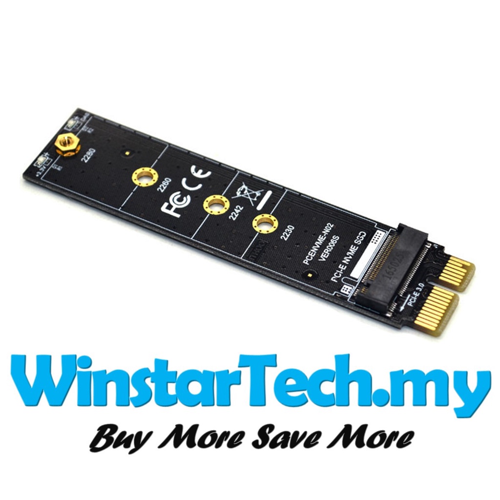NVMe SSD NGFF to PCIE 3.0 X1 Adapter M Key M.2 Interface Card | Shopee