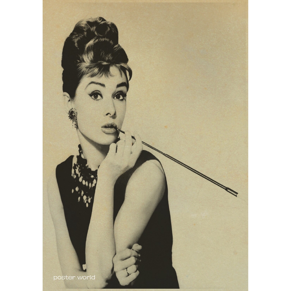 Hot Sale Fashion Girl Audrey Hepburn Posters Vintage Retro Poster Home ...