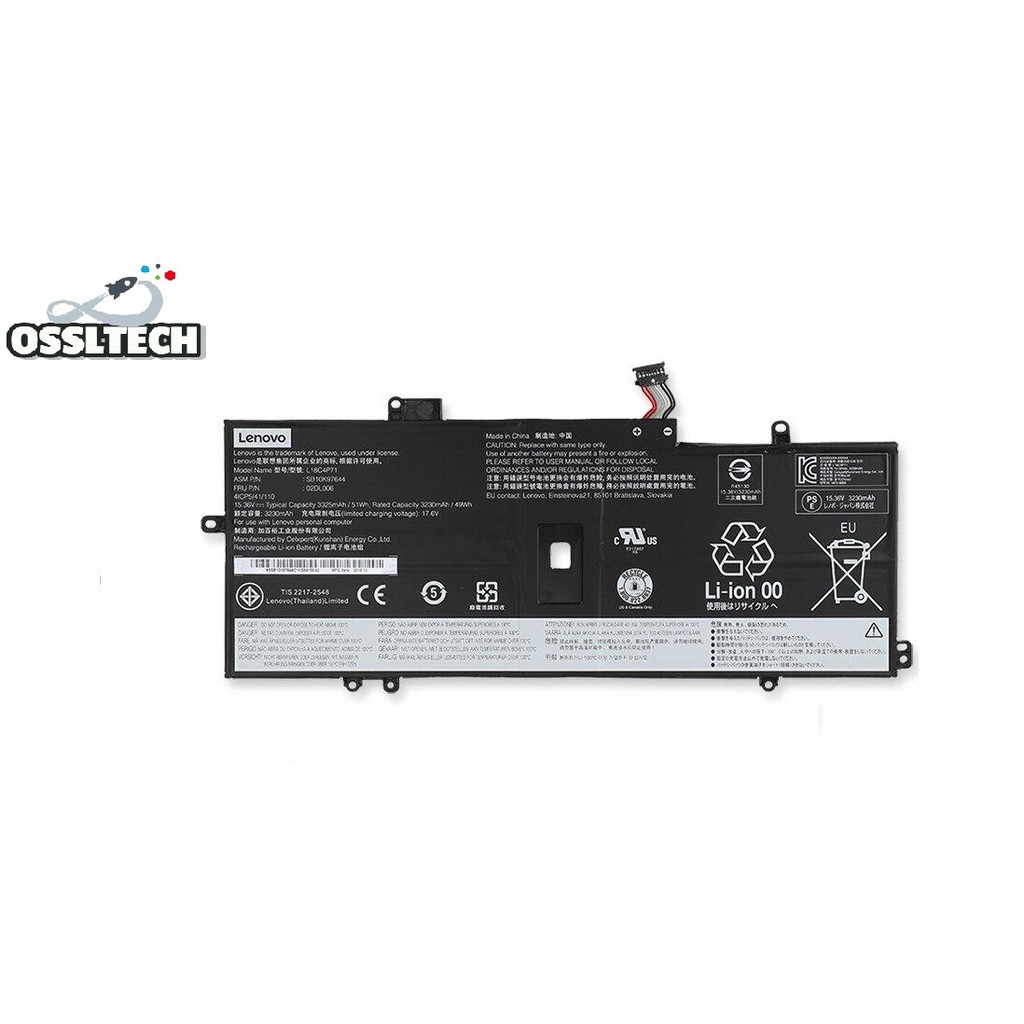 L18L4P71 L18C4P71 L18M4P72 Batterij voor Lenovo ThinkPad X1 Yoga 2019 2020 4th 5th Gen ThinkPad X1 Carbon 2019 2020 7th 8th Gen 7 8 20QD 20QE 20U9 20UA 5B10W13930 5B10W13931 02DL004 02DL005 02DL006