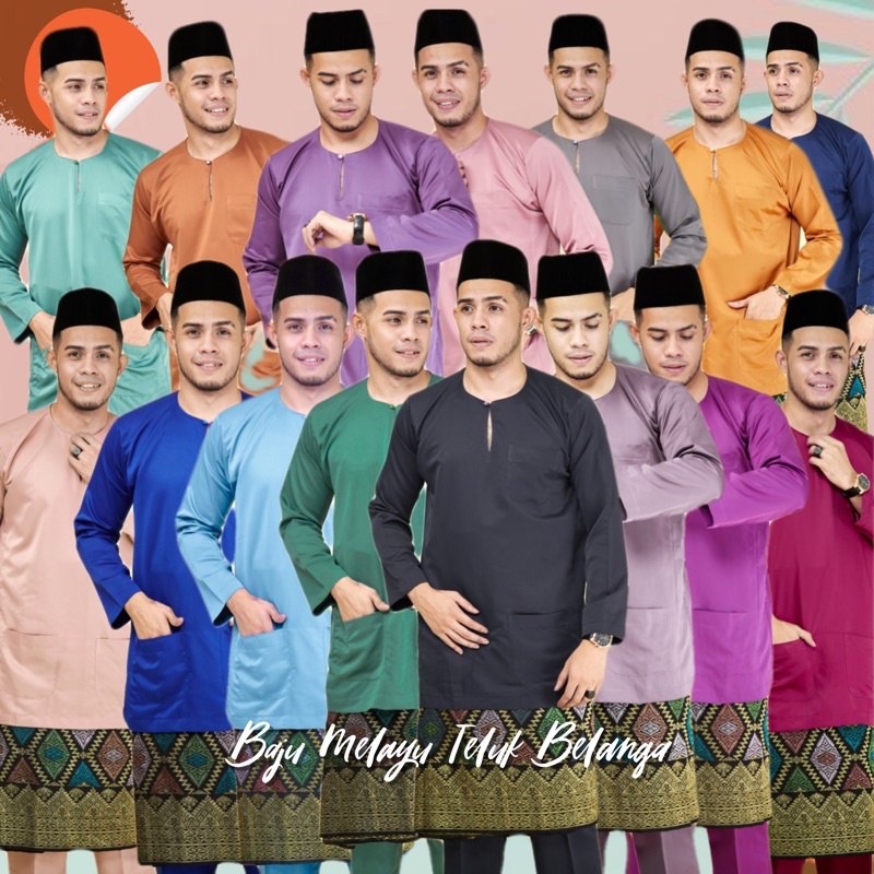 [Readystock) Baju Melayu teluk belanga murah BYNIYZARASHID | Shopee ...