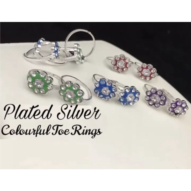 Nishaaz Designers Colourful Metti (Toe Ring) | Shopee Malaysia