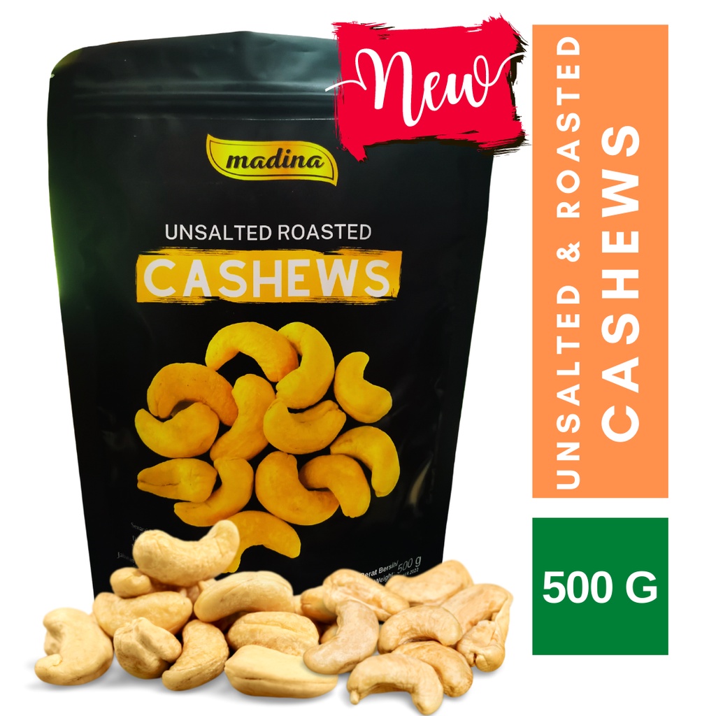 Unsalted Roasted Cashews Gajus G Madina Cashew Nuts Kacang Gajus Halal No Oil