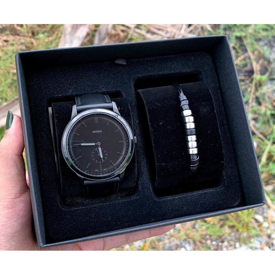 Fossil minimalist black online watch