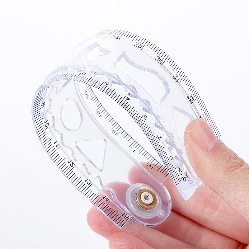 1Pcs 30cm Foldable Soft Flexible Transparent Straight Ruler Creative ...