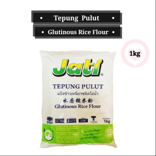 Jati Tepung Pulut 1kg Glutinous Rice Flour 1kg 水磨糯米粉 * Exp 2022 ...