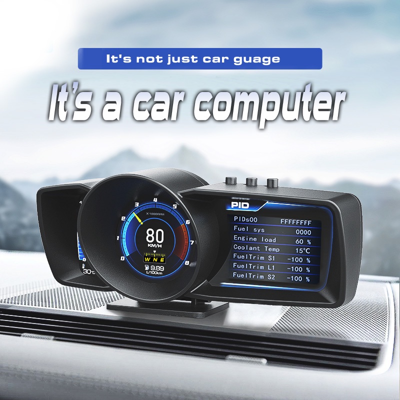 A600 HUD speedometer GPS+OBD2 system head-up LCD display multi-function ...