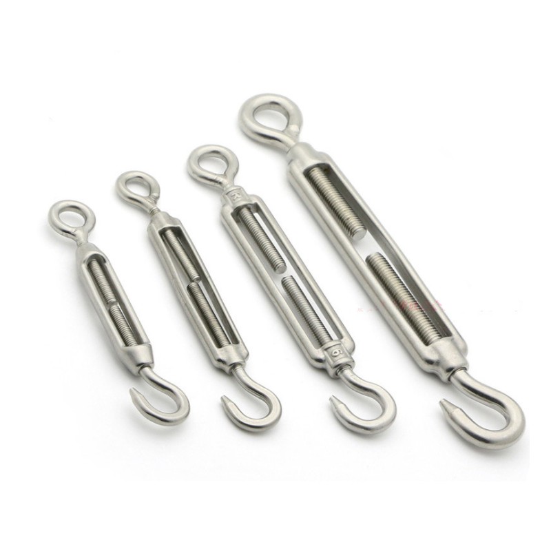 1pcs M4/M5/M6/M8 304SS Turnbuckle Bolt Hook Rigging Eye Screw Wire Rope ...