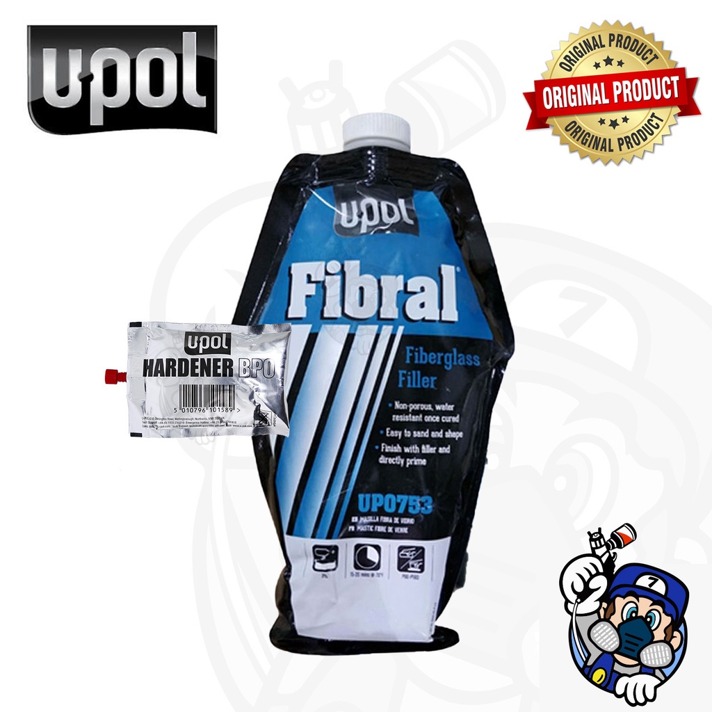 *Ready Stock* UPOL Fibral Fiberglass Filler with Hardener(880ml
