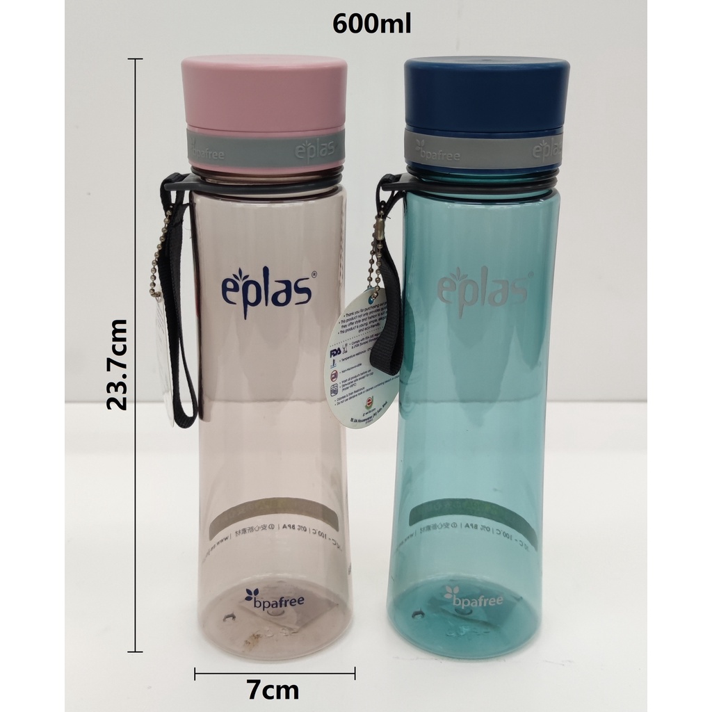 EPLAS MODERN BPA FREE 600ml Water Bottle With Handle, Water Tumbler ...