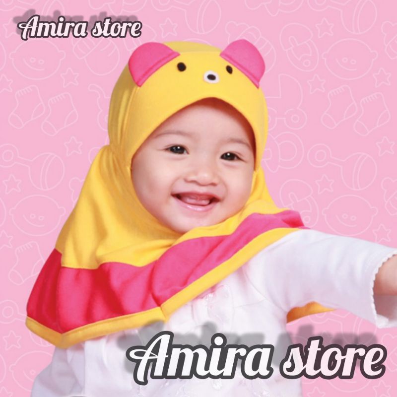 Baby hijab 6 months 0 1 2 years PANDA CHARACTER Baby hijab baby hijab ...