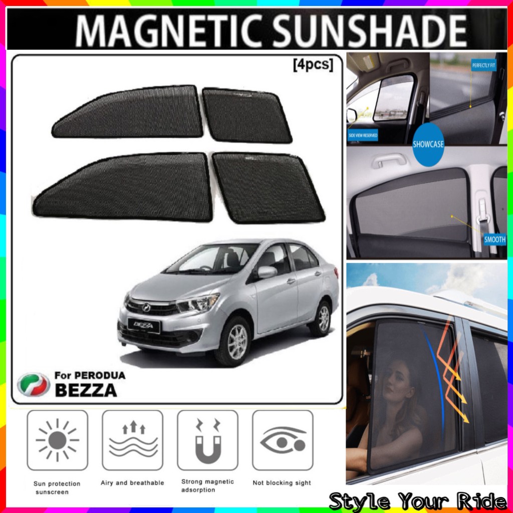 Magnetic Sun Shade Perodua Bezza (4pcs) | Shopee Malaysia