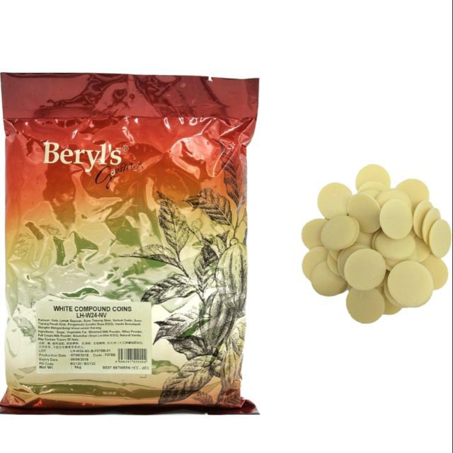 BERYLS COMPOUND COINS MILK/DARK/WHITE 1KG/BERYL CHOCOLATE/BERYL COKLAT ...