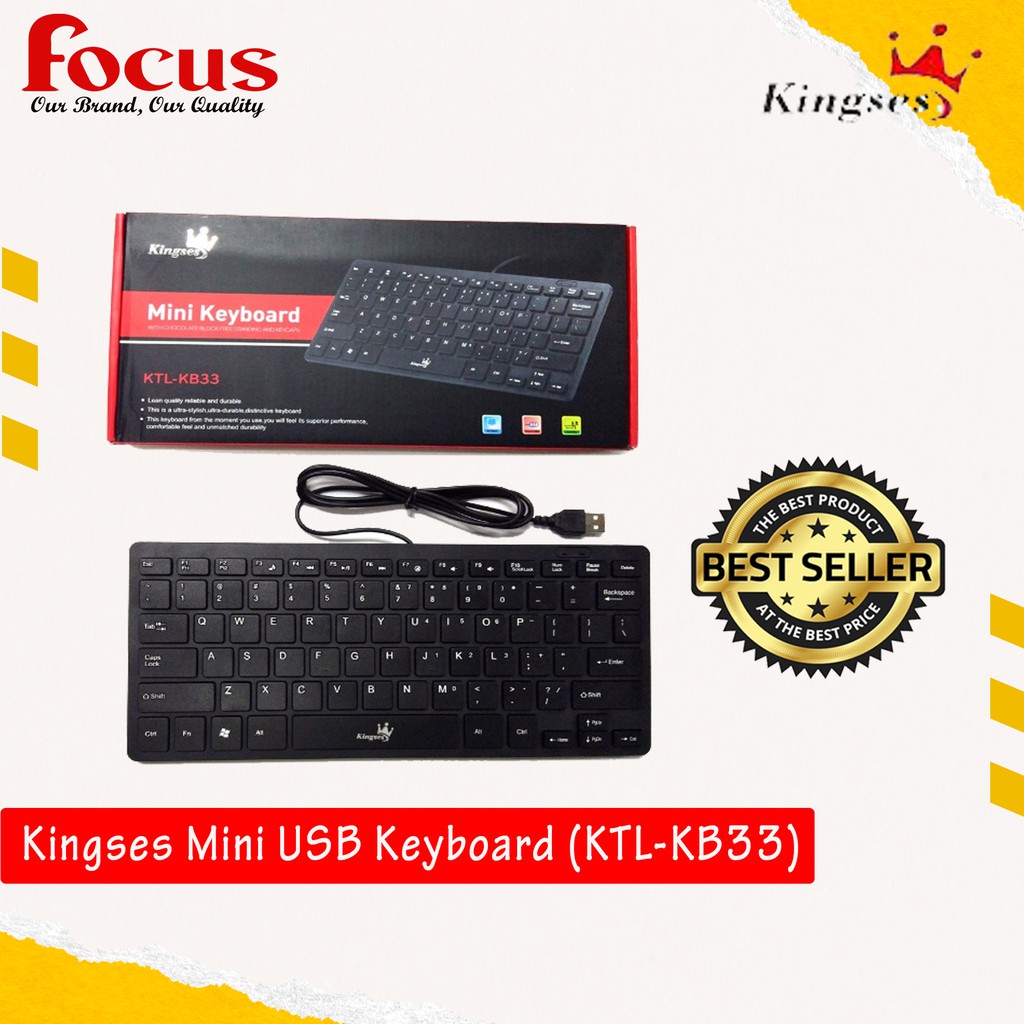 Kingses Mini USB Keyboard (KTL-KB33)With Chocolate Block Free Standing ...