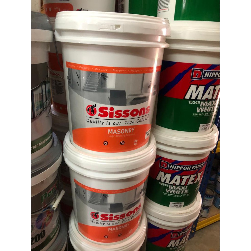 18L SISSONS MASONRY PAINTS 9102 SUPER WHITE (READY STOCK) Shopee Malaysia