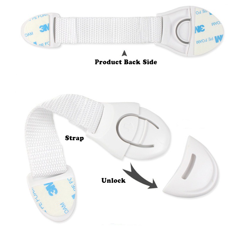 Baby Safety Strap Lock for Cupboard Cabinet Fridge Door Drawer 婴幼儿织带安全锁 ...
