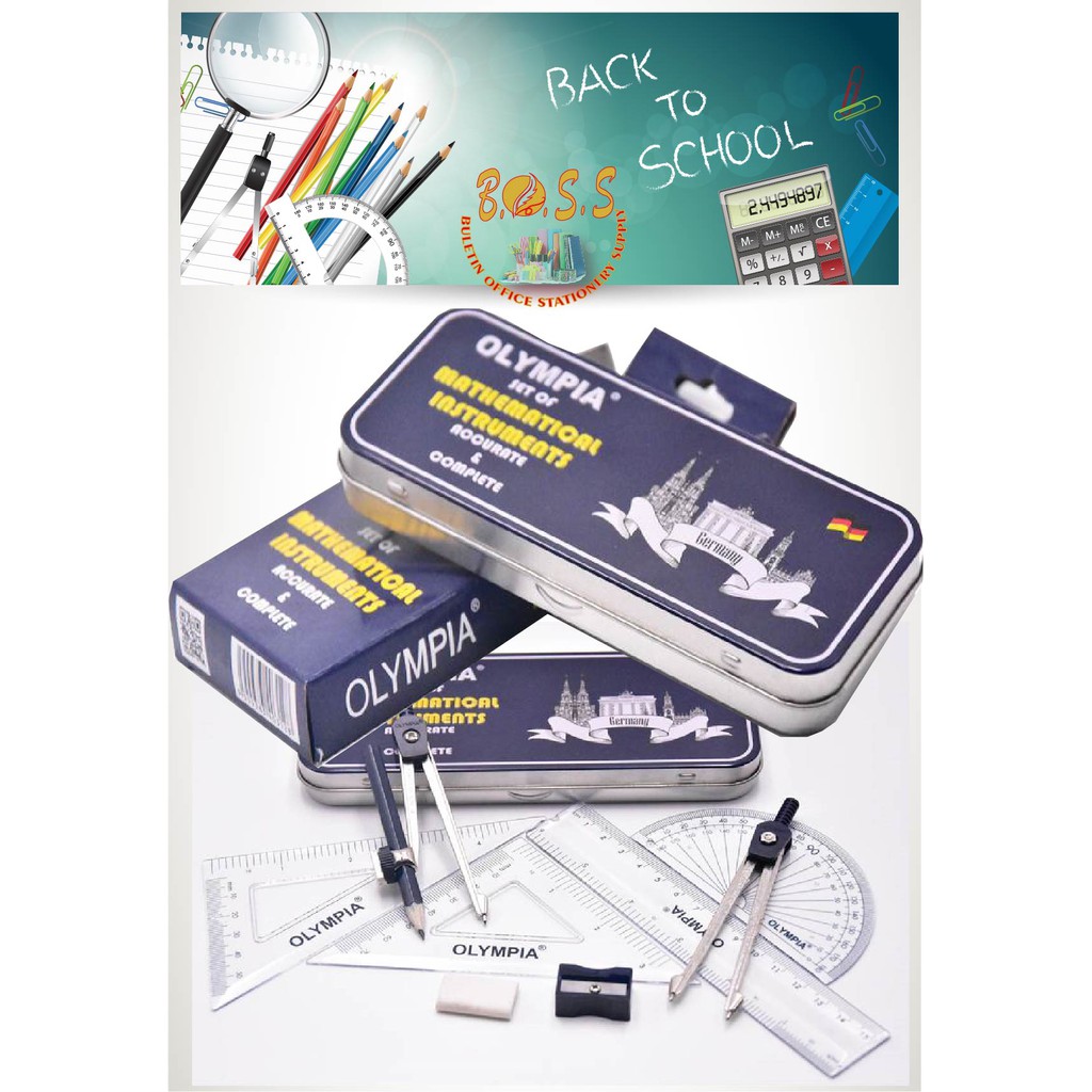 OLYMPIA Mathematical Instruments Set with Correction Tape Shopee Malaysia