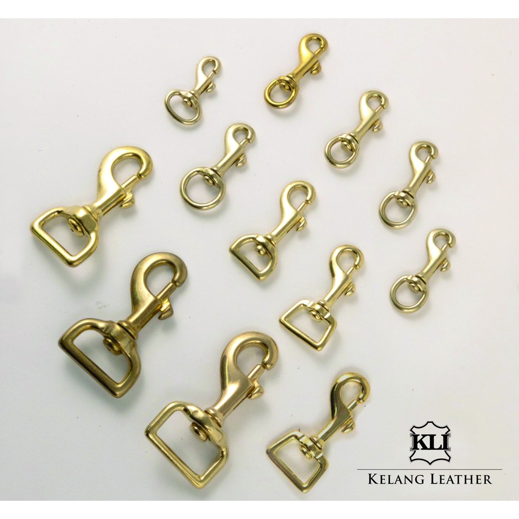 Solid Brass 402 Bolt Snap Dog Hooks Hook Seamless Die Cast Bag Snaps