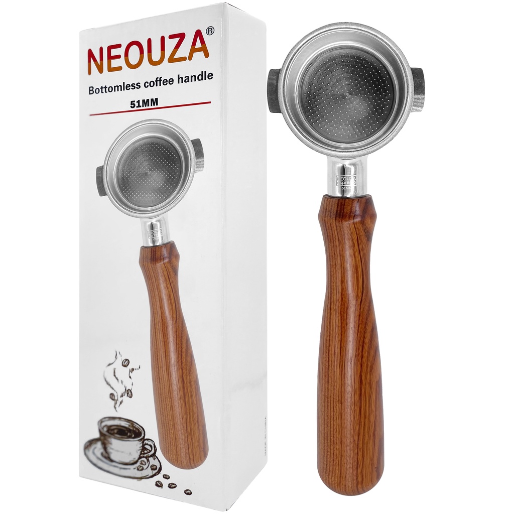 NEOUZA 5102 51mm Espresso Bottomless Portafilter Two Ear for