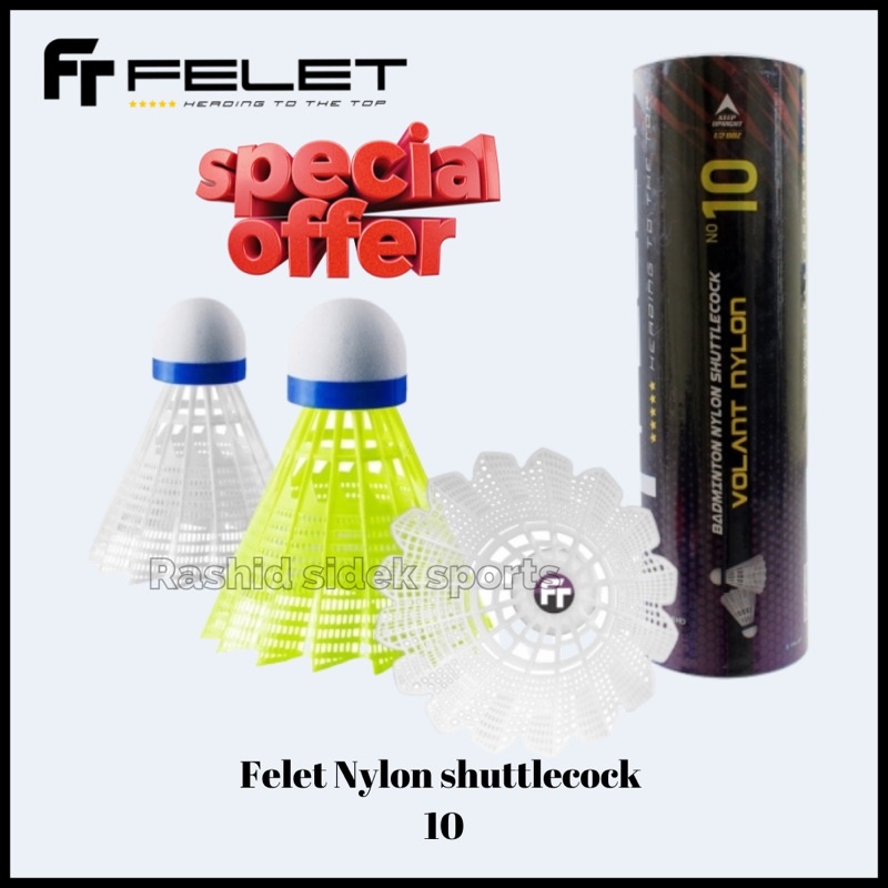 Felet No.10 Nylon Shuttlecock 100 Original by Fleet badminton Shopee