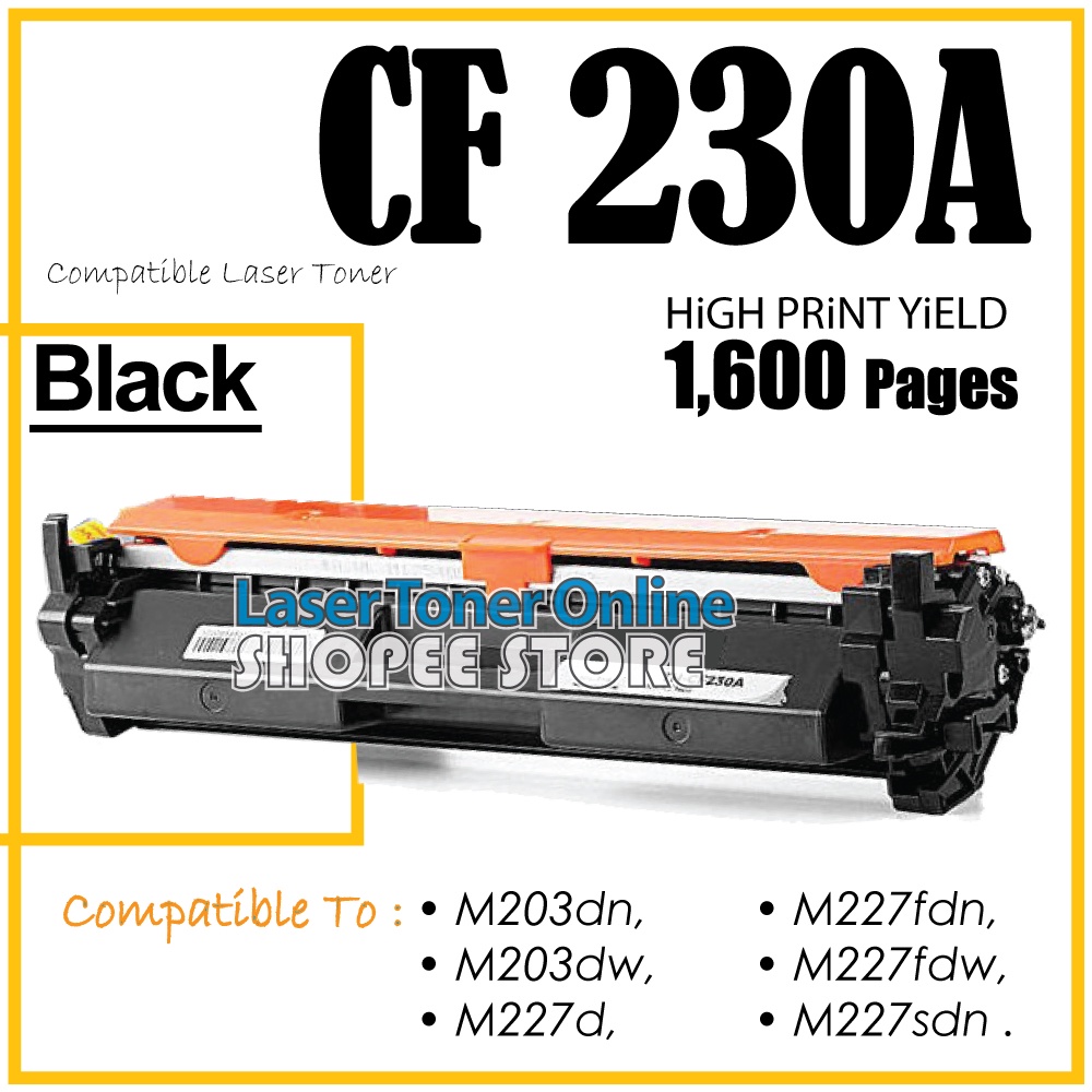 Compatible Toner Cartridge CF230A 30A H* LaserJet LJ Pro M203d M203dn ...
