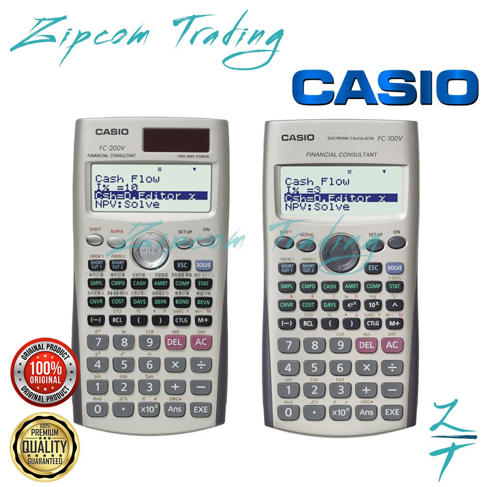 CASIO FC 100V FC 200V Financial Calculators Shopee Malaysia