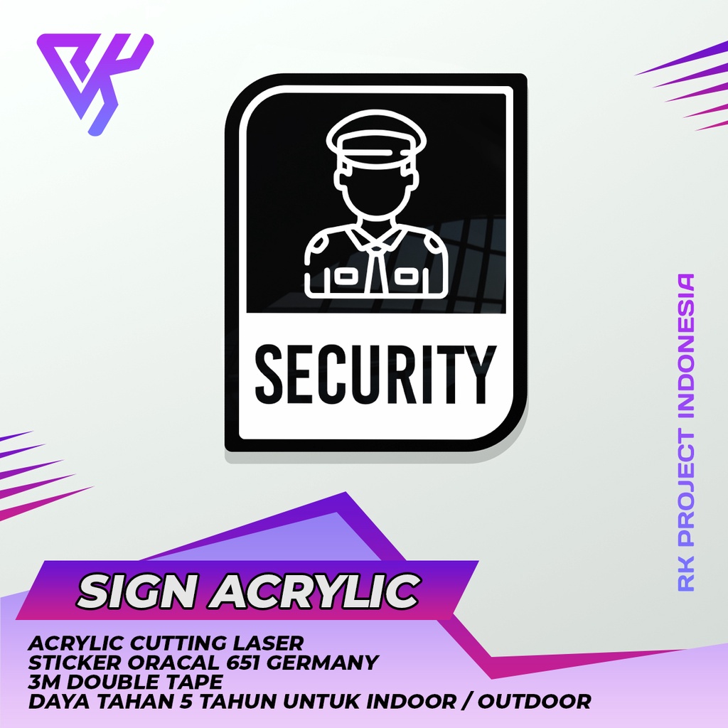 Security BOARD INFORMATION ACRYLIC SIGN BOARD | Shopee Malaysia